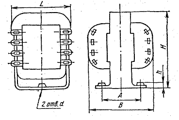 Конструкция броневых трансформаторов типа ТАН с обмотками из круглого провода