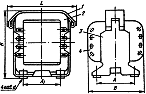 Конструкция броневых трансформаторов ТАН с резьбовыми втулками для крепления