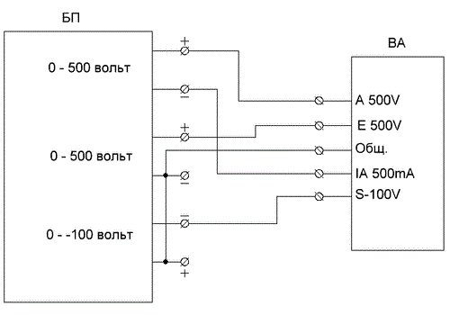 Схема подключения вольтамперметра