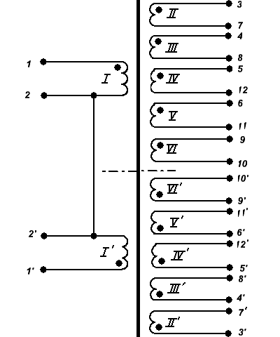 Схема трансформатора ТП-190-6