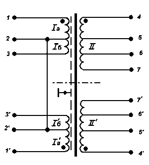Схема трансформатора ТС-160-3